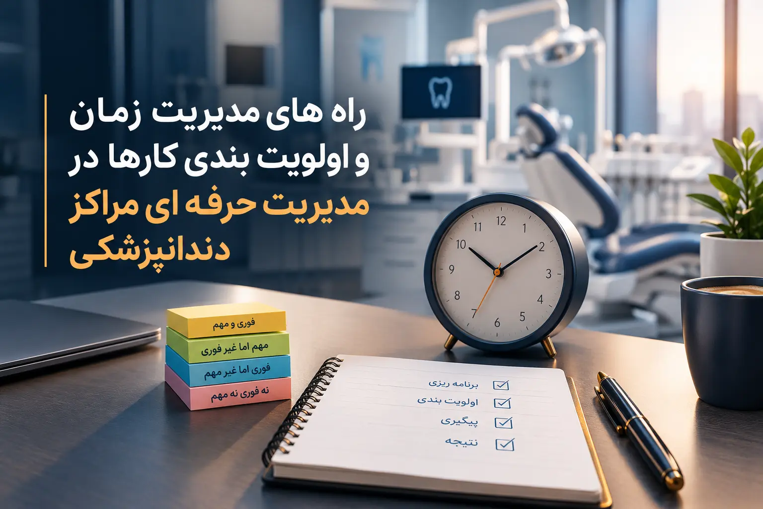 راه های مدیریت زمان و اولویت بندی کارها در مدیریت حرفه ای مراکز دندانپزشکی